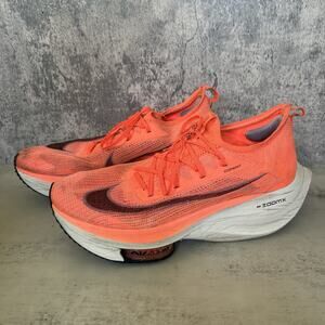 Nike Air Zoom Alphafly Next% Bright Orange Men's Size 11.5 Running Shoes FLAWS